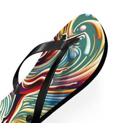 Choreographic Mindful Tachism Flip Flops