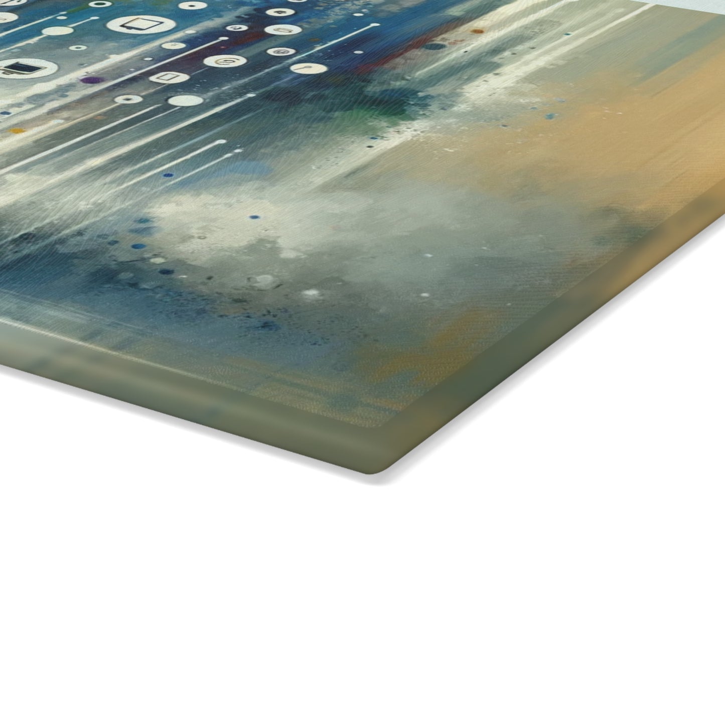 Tachism Digital Escape Glass Cutting Board