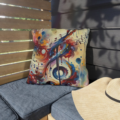 Harmonizing Melody Life Outdoor Pillows