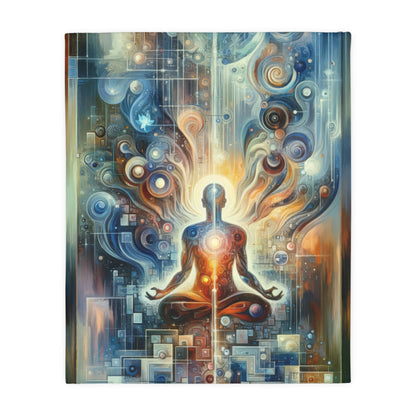 Technological Spiritual Synthesis Velveteen Microfiber Blanket (Two-sided print)