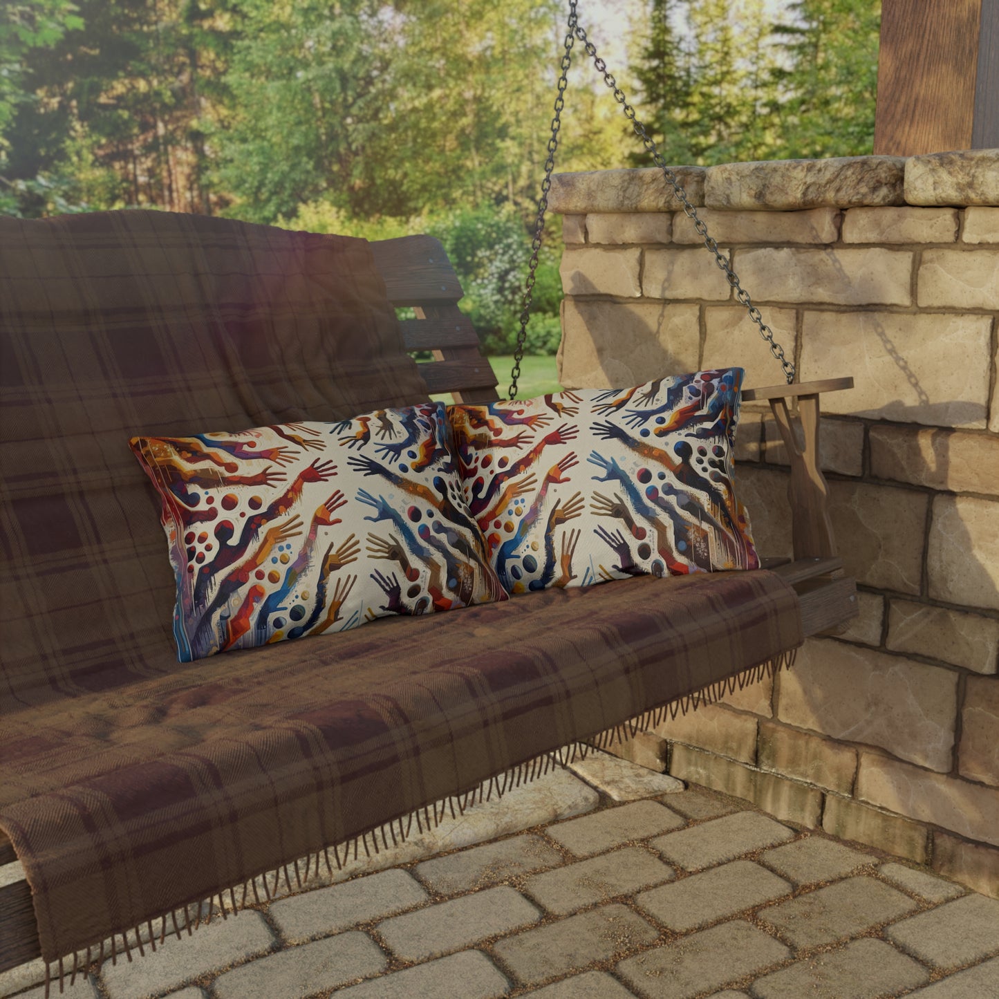 Architects Wisdom Tachism Outdoor Pillows