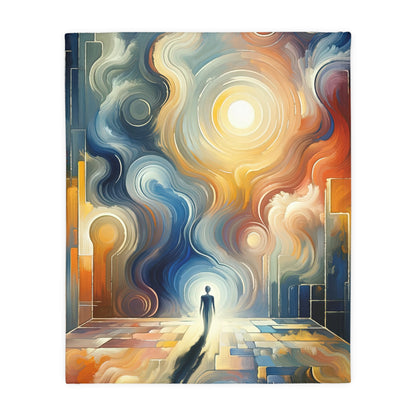 Spiritual Tranquil Sanctuary Velveteen Microfiber Blanket (Two-sided print)