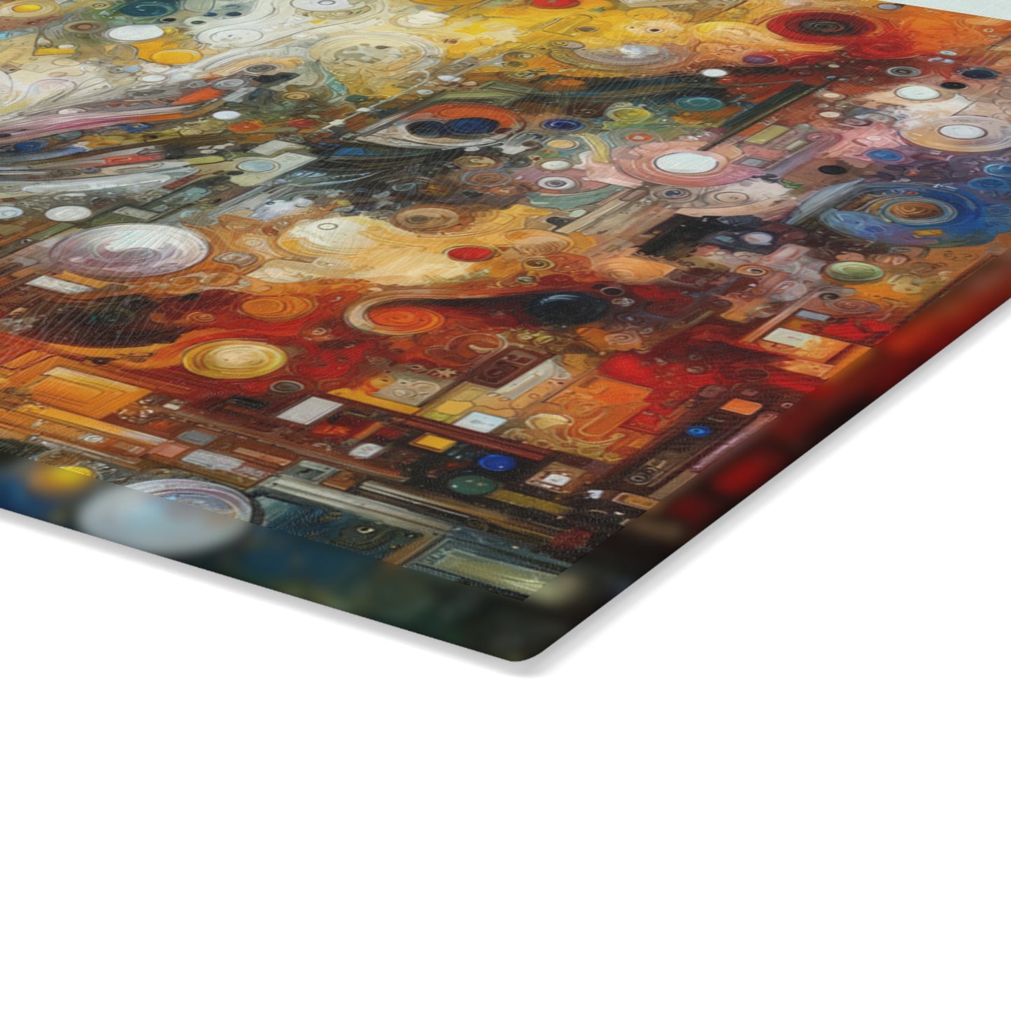 Perception Mosaic Abstract Glass Cutting Board