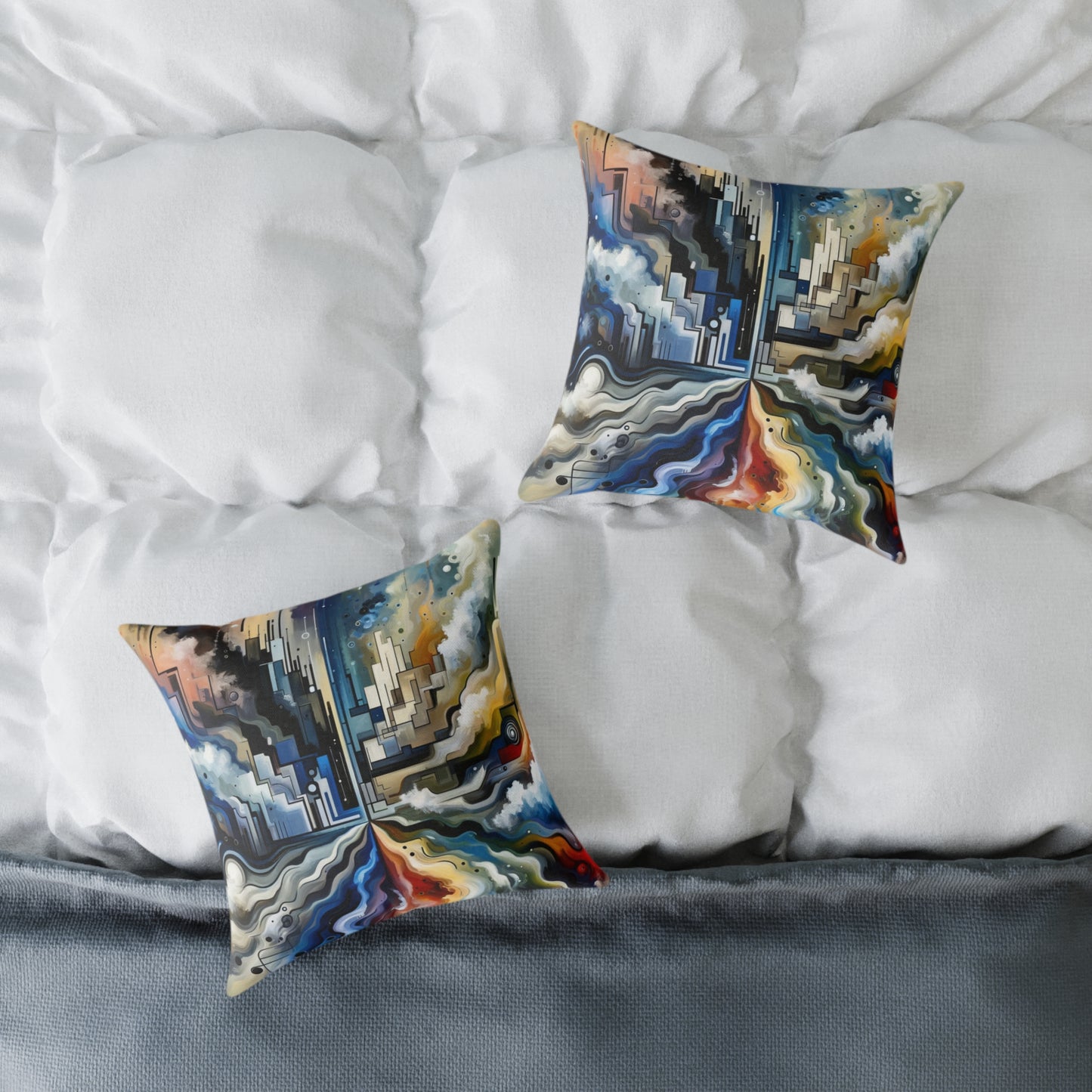 Digital Divide Navigation Spun Polyester Pillow