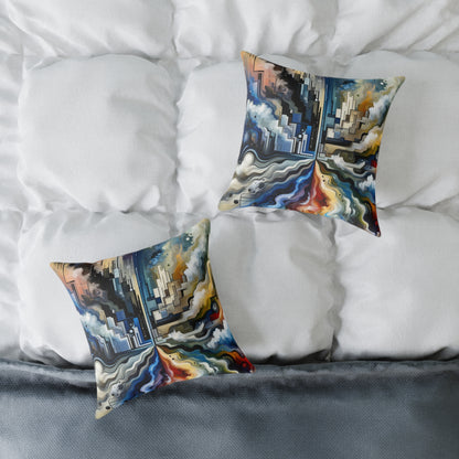 Digital Divide Navigation Spun Polyester Pillow