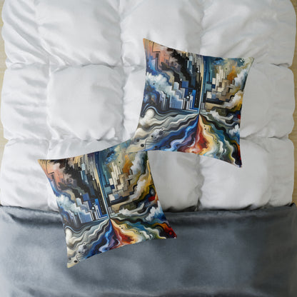 Digital Divide Navigation Spun Polyester Pillow