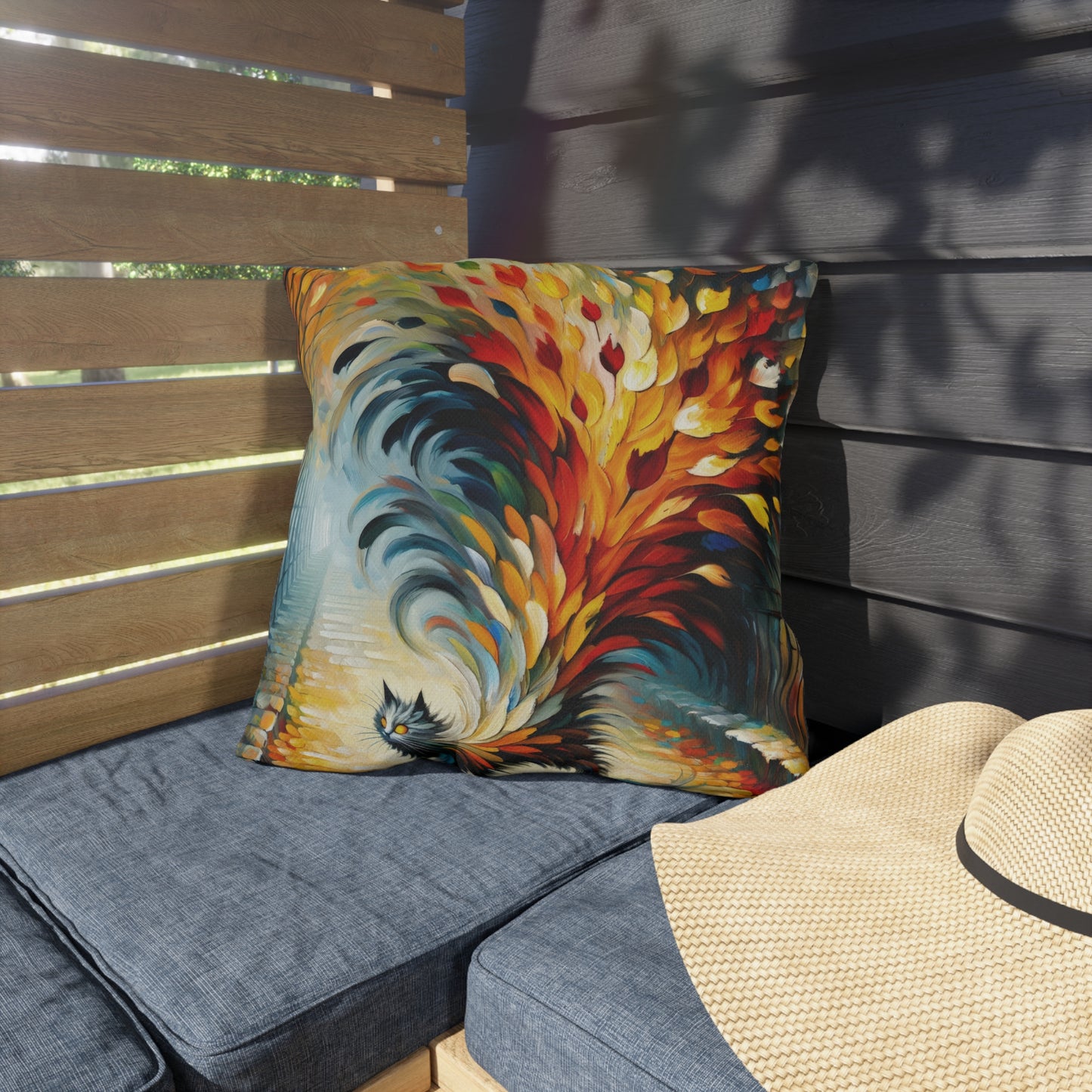 Autumn Whirlwind Escape Outdoor Pillows