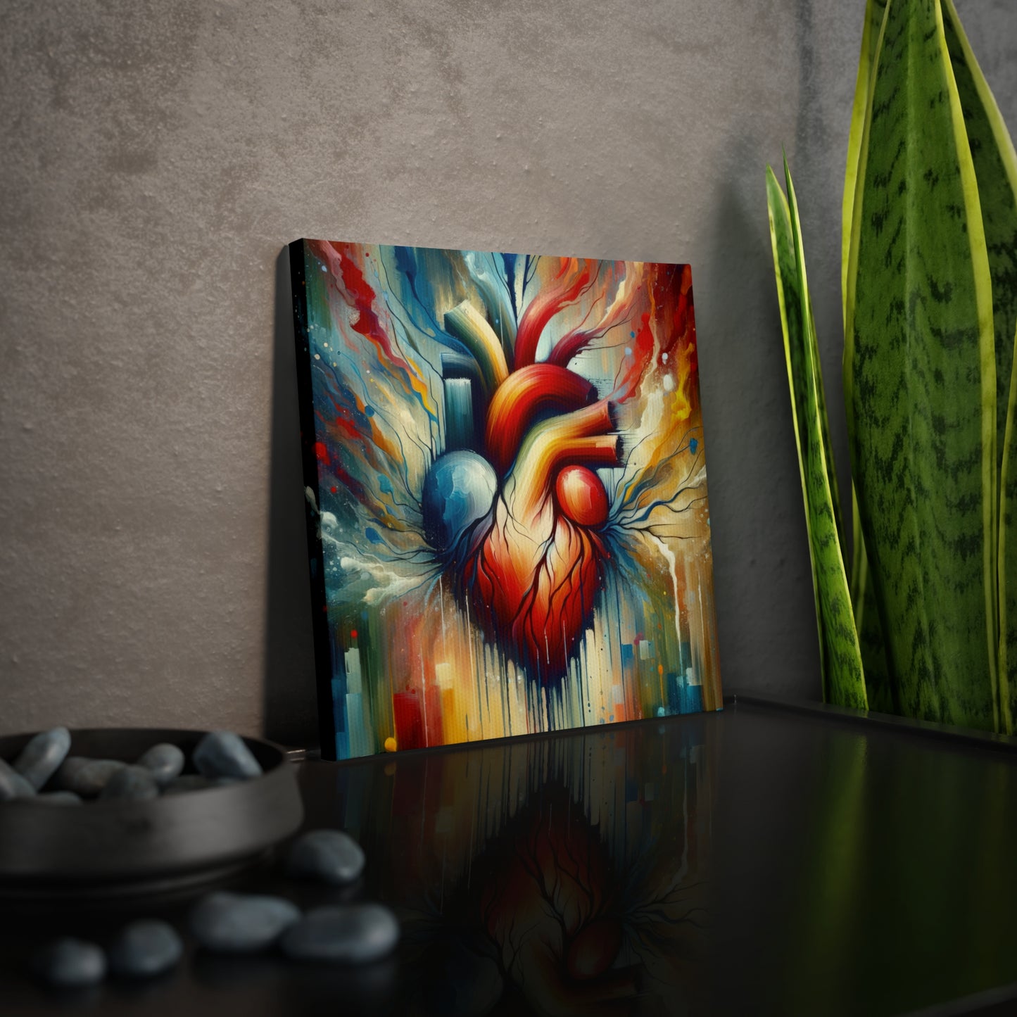 Humanity Heart Unveiled Canvas Photo Tile