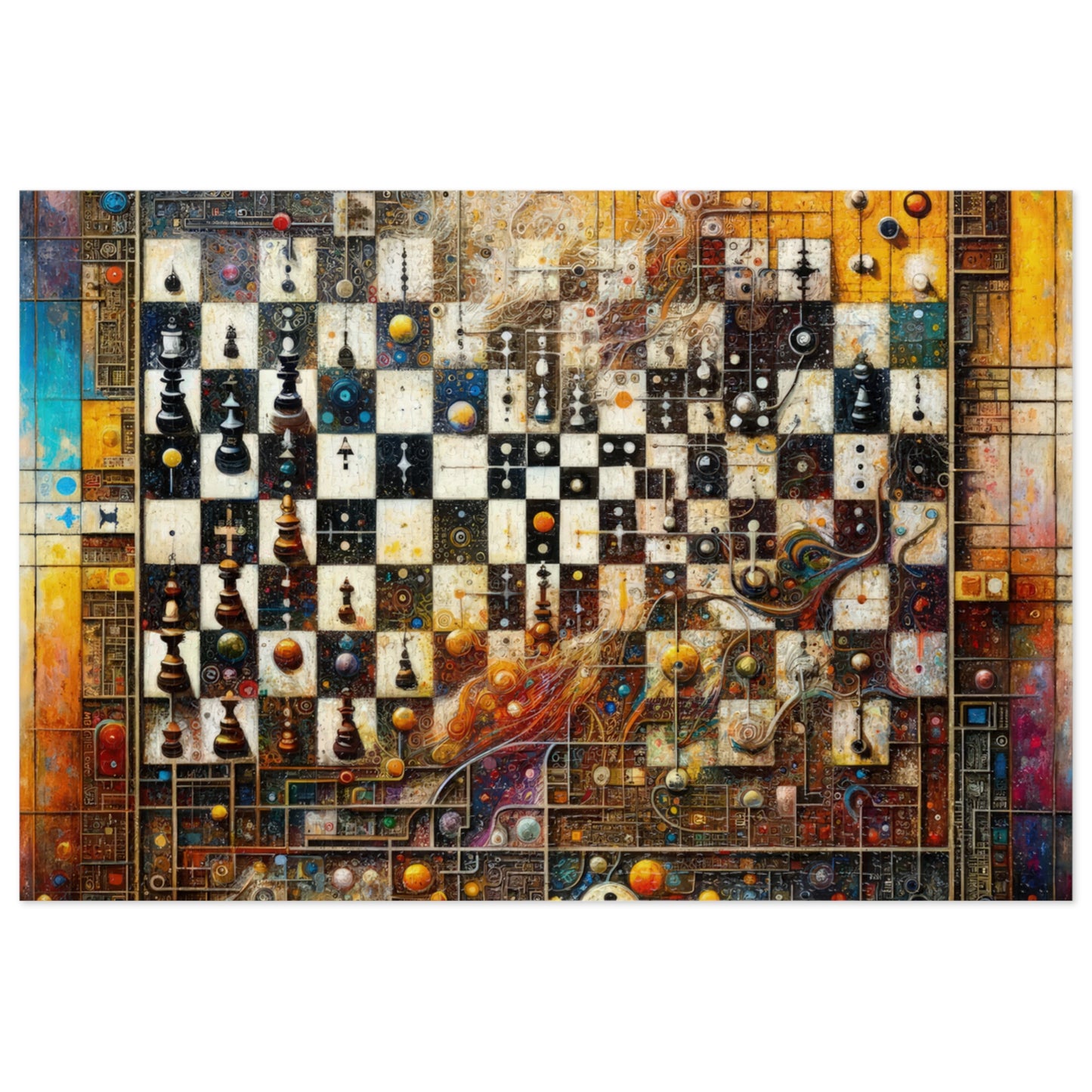 Cosmic Chess Integration Jigsaw Puzzle (30, 110, 252, 500,1000-Piece)