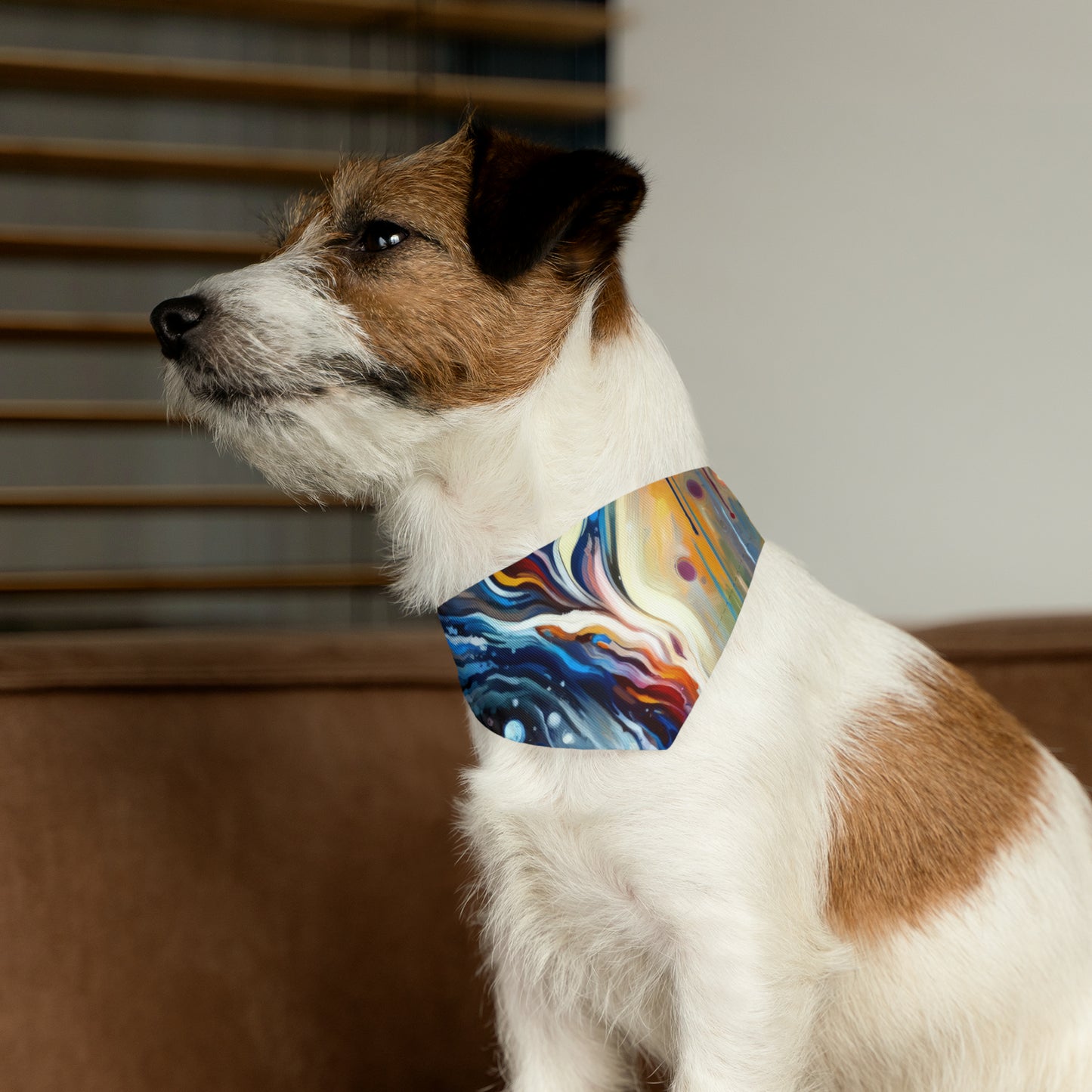 Journey Embrace Tachism Pet Bandana Collar