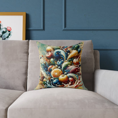 Nourishing Tachism Symphony Spun Polyester Pillow
