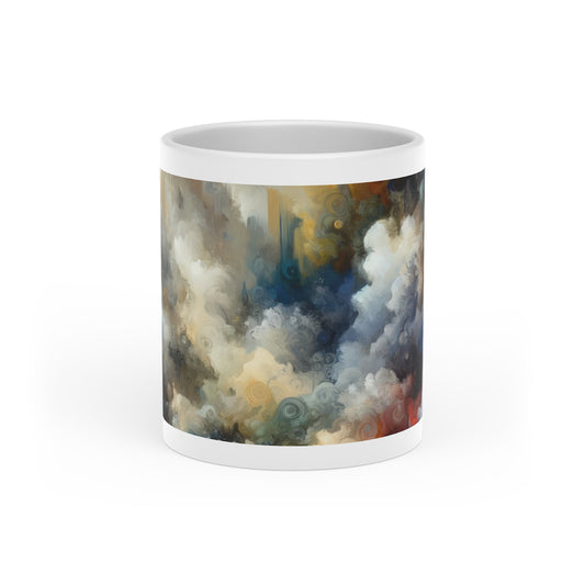 Unspoken Symphony Ethereal Heart-Shaped Mug