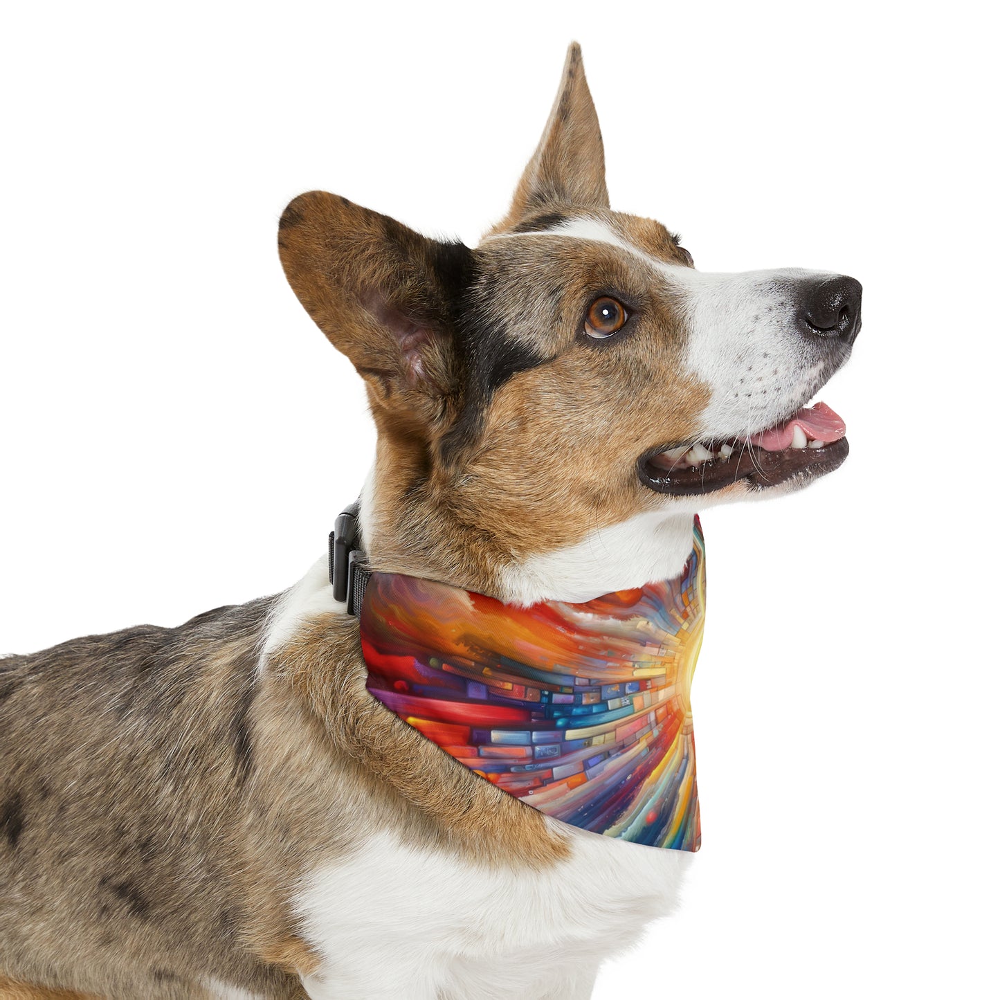 Kaleidoscopic Tachism Breath Pet Bandana Collar