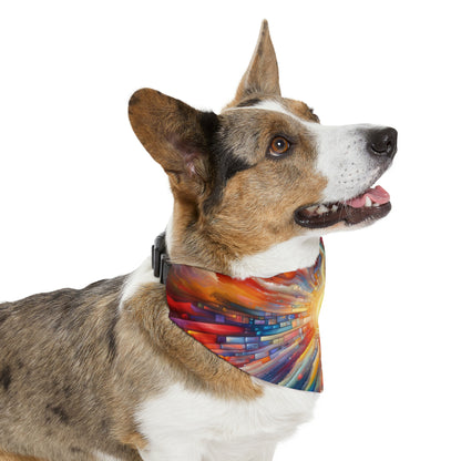 Kaleidoscopic Tachism Breath Pet Bandana Collar