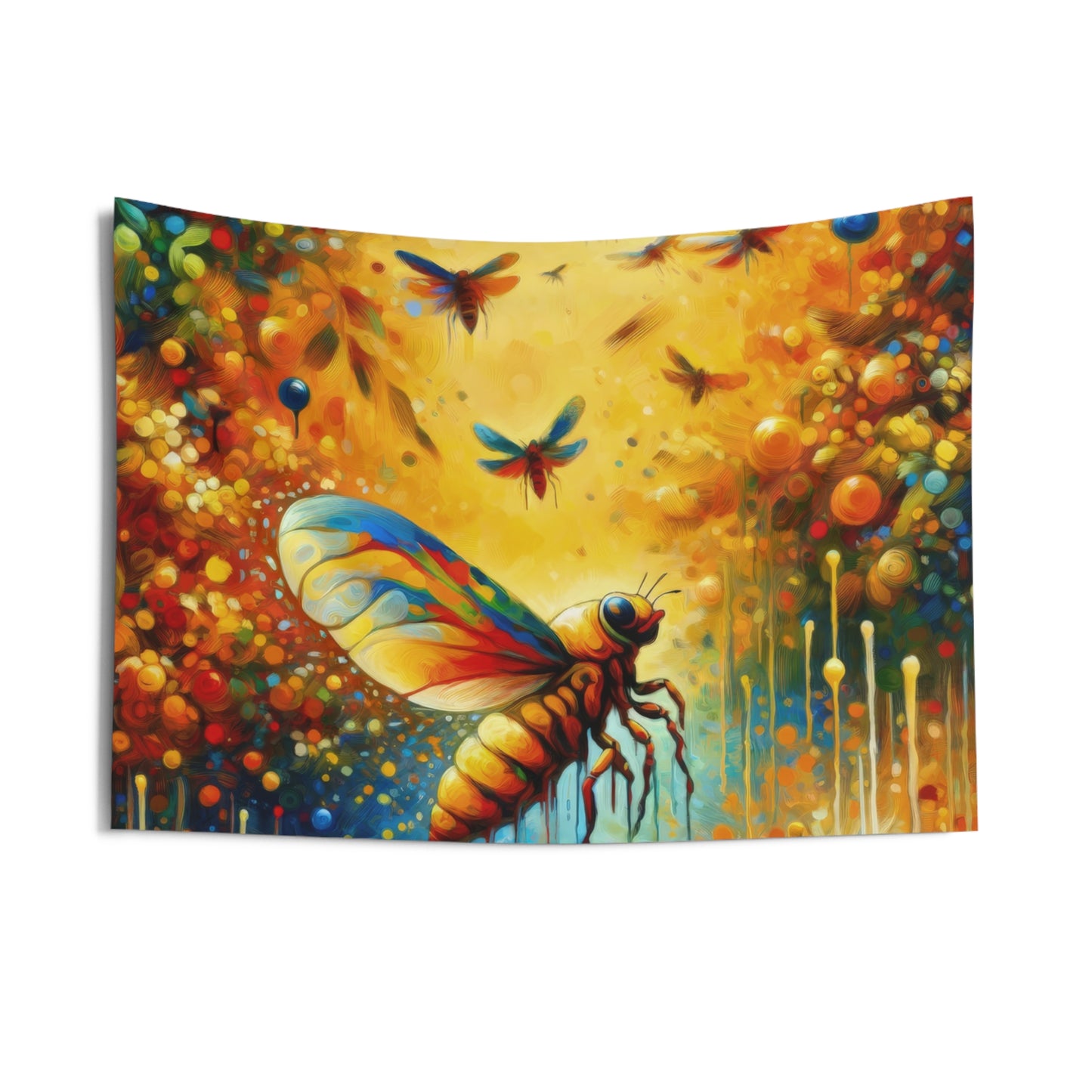 Seasonal Cicada Vibrance Indoor Wall Tapestries