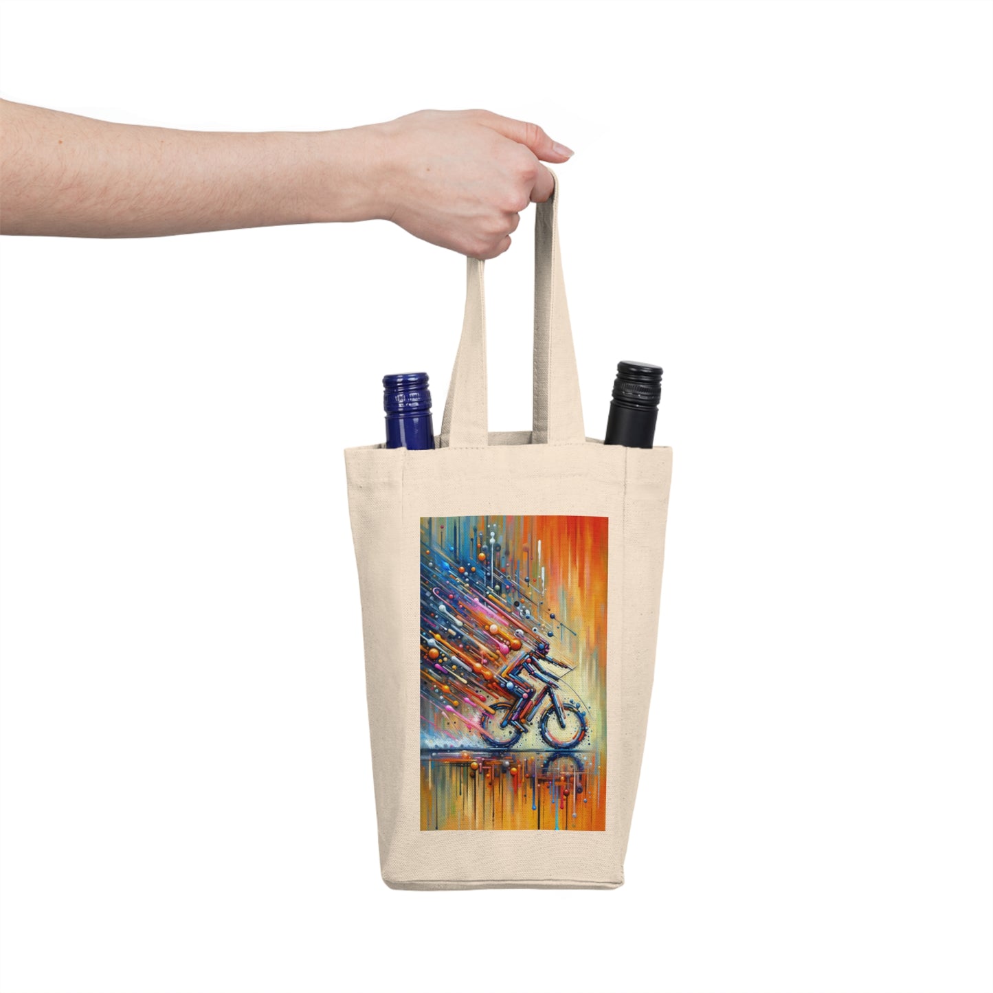 Vibrant Dynamic Sovereignty Double Wine Tote Bag