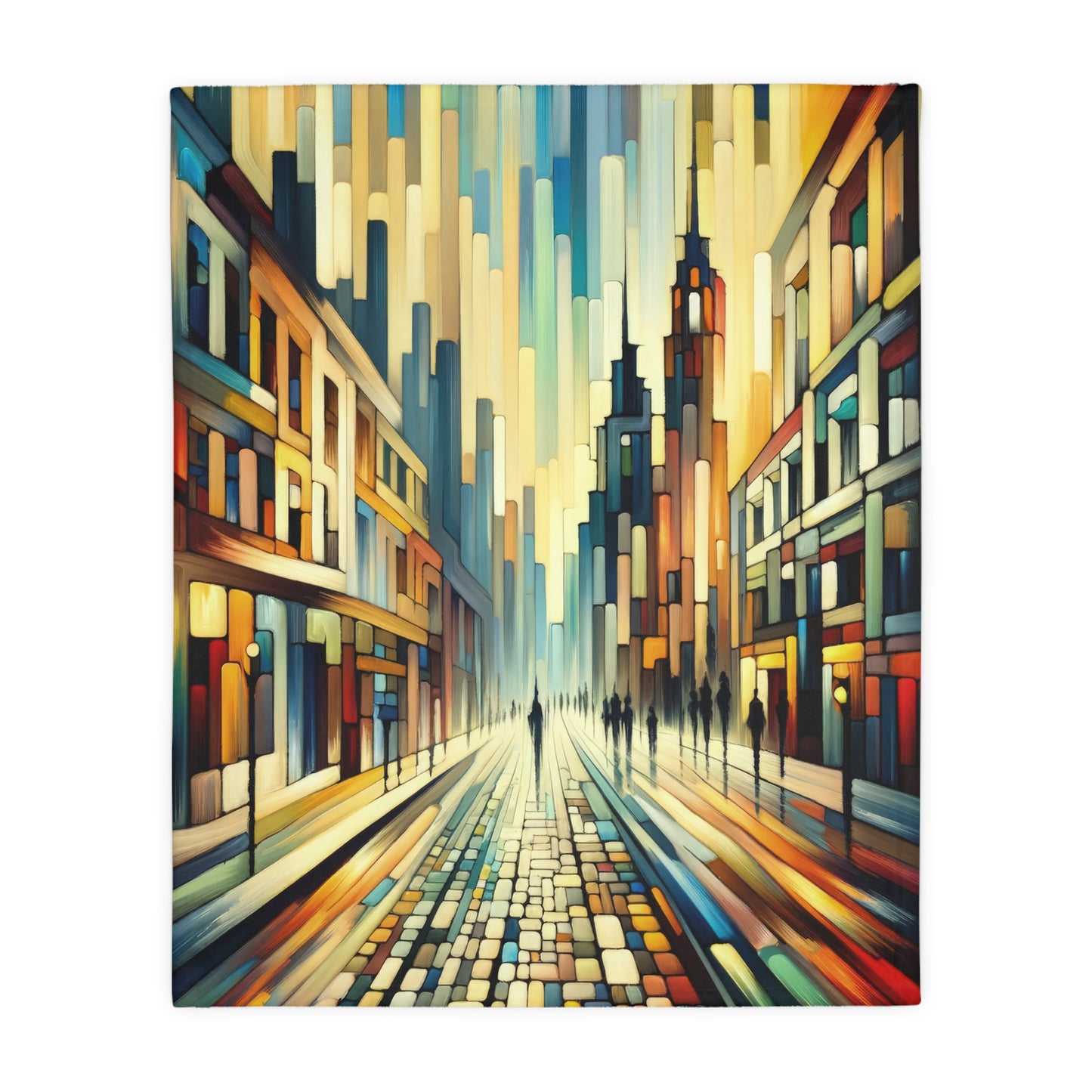 Cobbled Rhythm Heartbeat Velveteen Microfiber Blanket (Two-sided print)