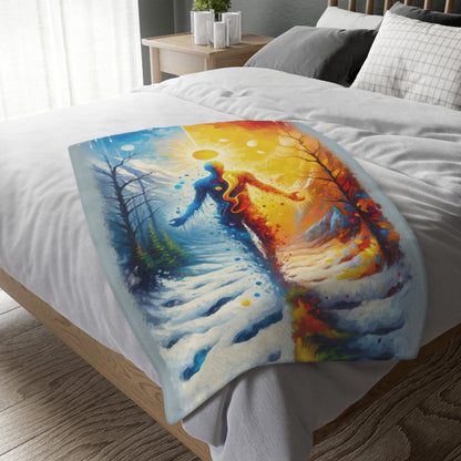 Invincible Summer Discovery Velveteen Microfiber Blanket (Two-sided print)