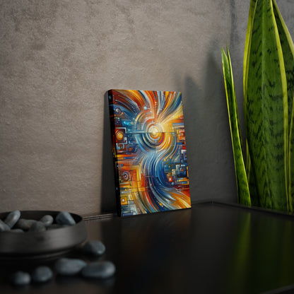Digital Tachism Connectivity Canvas Photo Tile