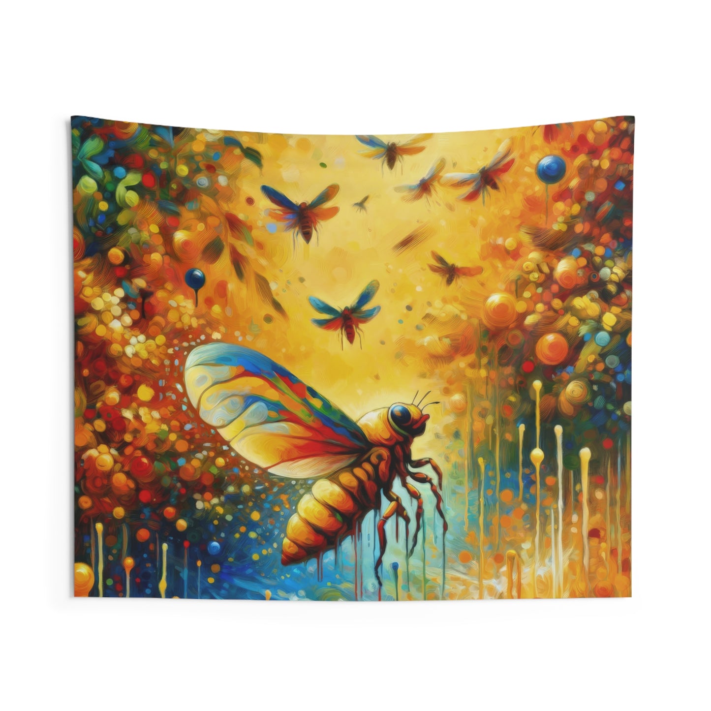 Seasonal Cicada Vibrance Indoor Wall Tapestries