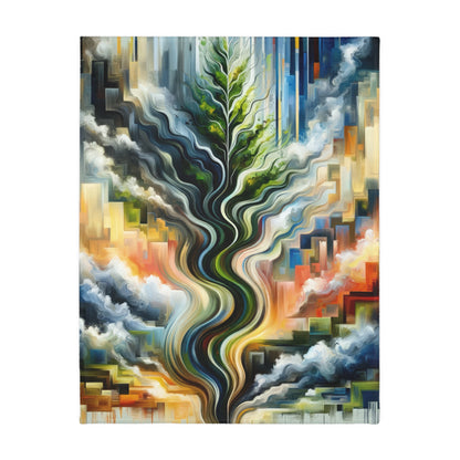 Eternal Digital Contrast Velveteen Microfiber Blanket (Two-sided print)