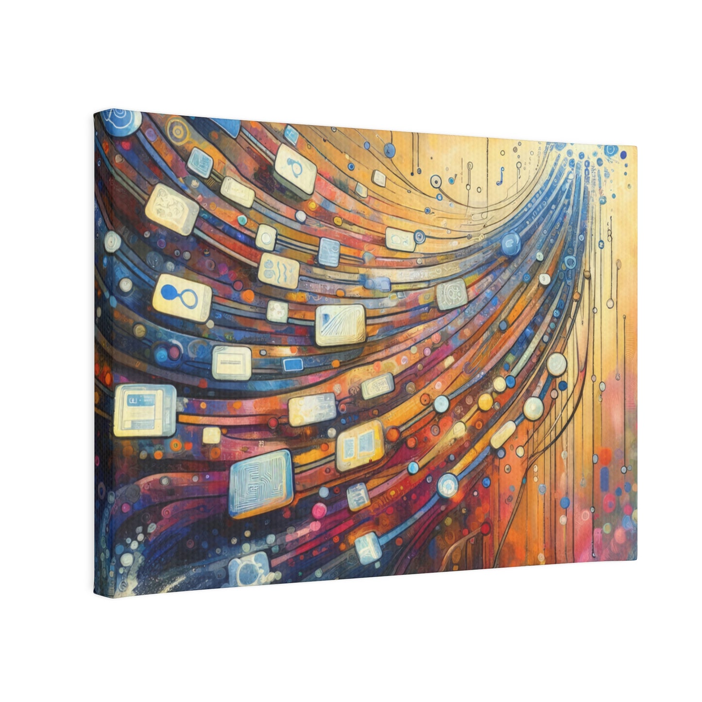Digital Tapestry Weaving Canvas Photo Tile