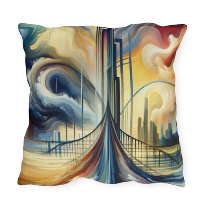 Conscious Bridge Tachism Outdoor Pillows