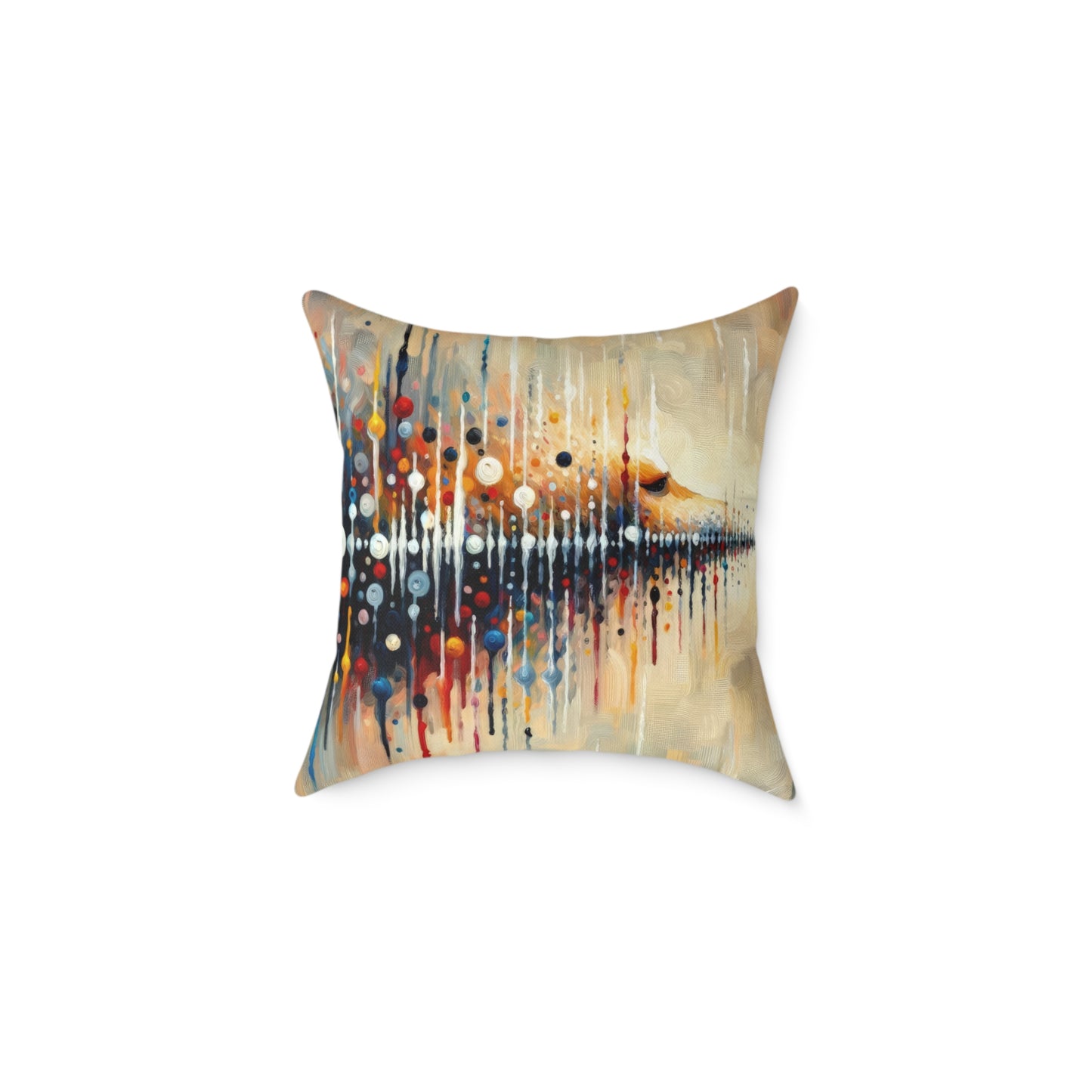 Distant Barking Echoes Spun Polyester Pillow