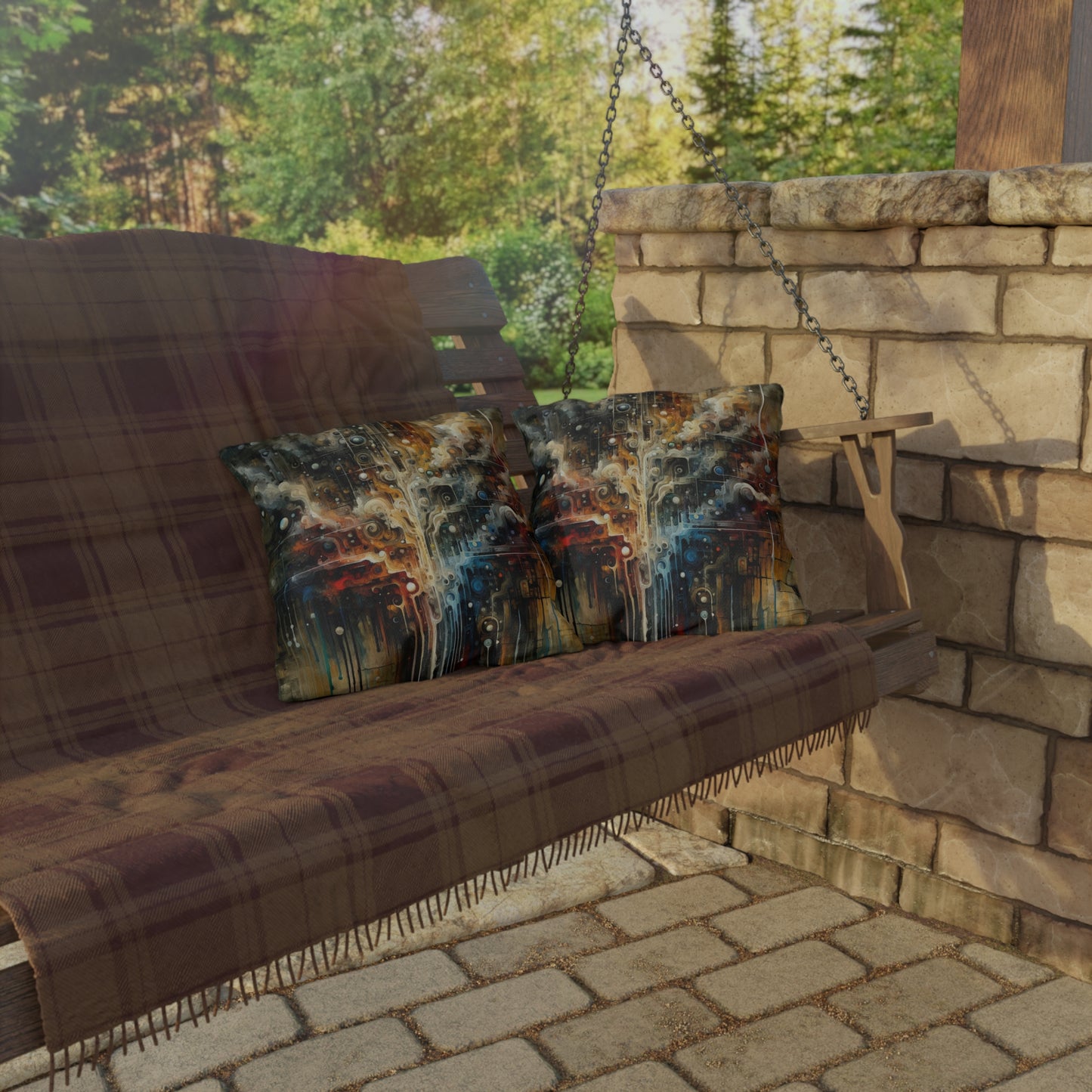Integral Stewardship Abstract Outdoor Pillows