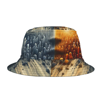 Subdued Revolutionary Currents Bucket Hat (AOP)