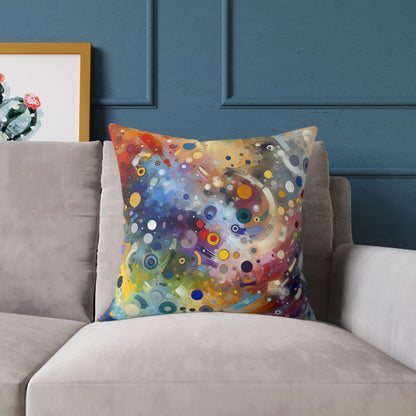 Humorous Unified Tachism Spun Polyester Pillow