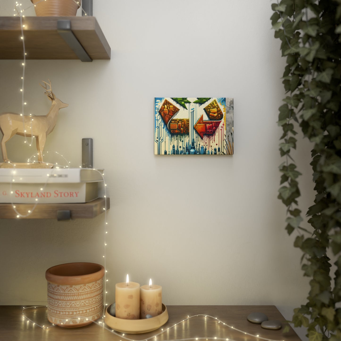 Upcycling Lifecycle Artistry Canvas Photo Tile