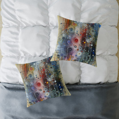 Awakenings Interconnectedness Tachism Spun Polyester Pillow