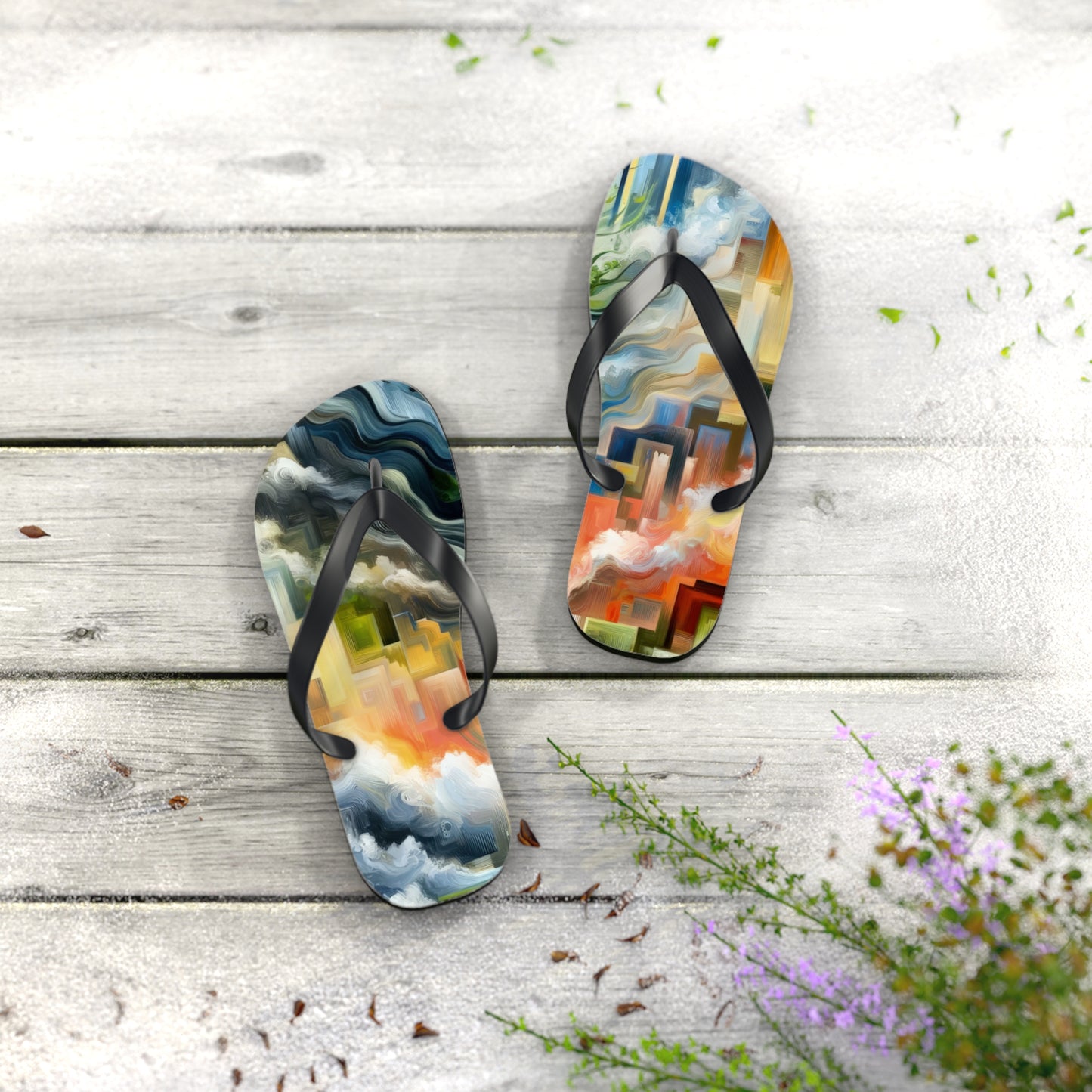 Eternal Digital Contrast Flip Flops