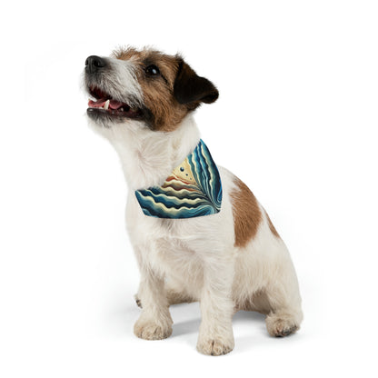 Ripple Effect Abstract Pet Bandana Collar