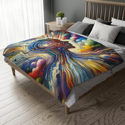 Supportive Digital Empathy Velveteen Microfiber Blanket (Two-sided print)