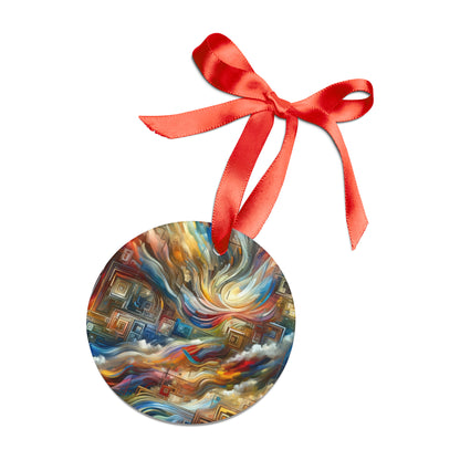 Woven Progress Tapestry Acrylic Ornament with Ribbon