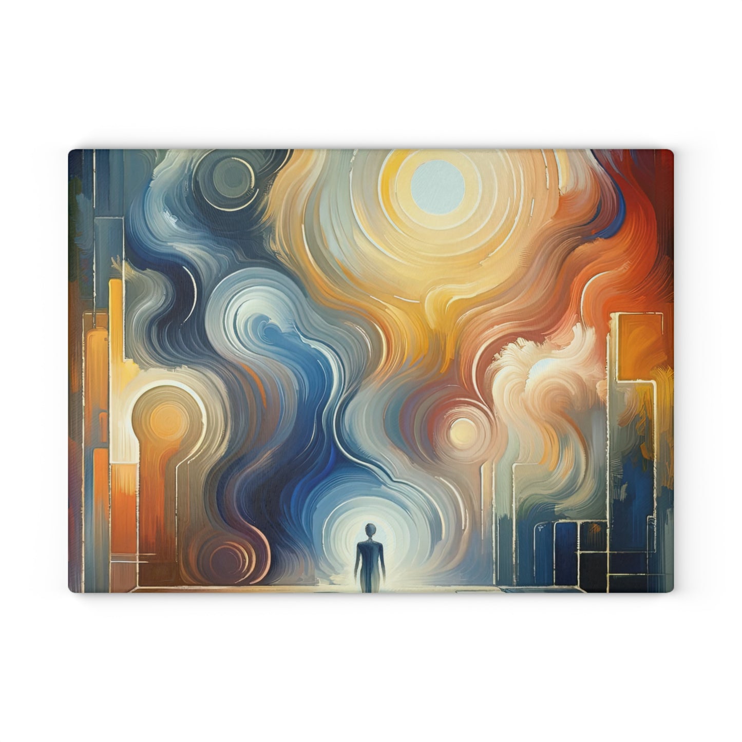 Spiritual Tranquil Sanctuary Glass Cutting Board