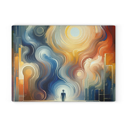 Spiritual Tranquil Sanctuary Glass Cutting Board