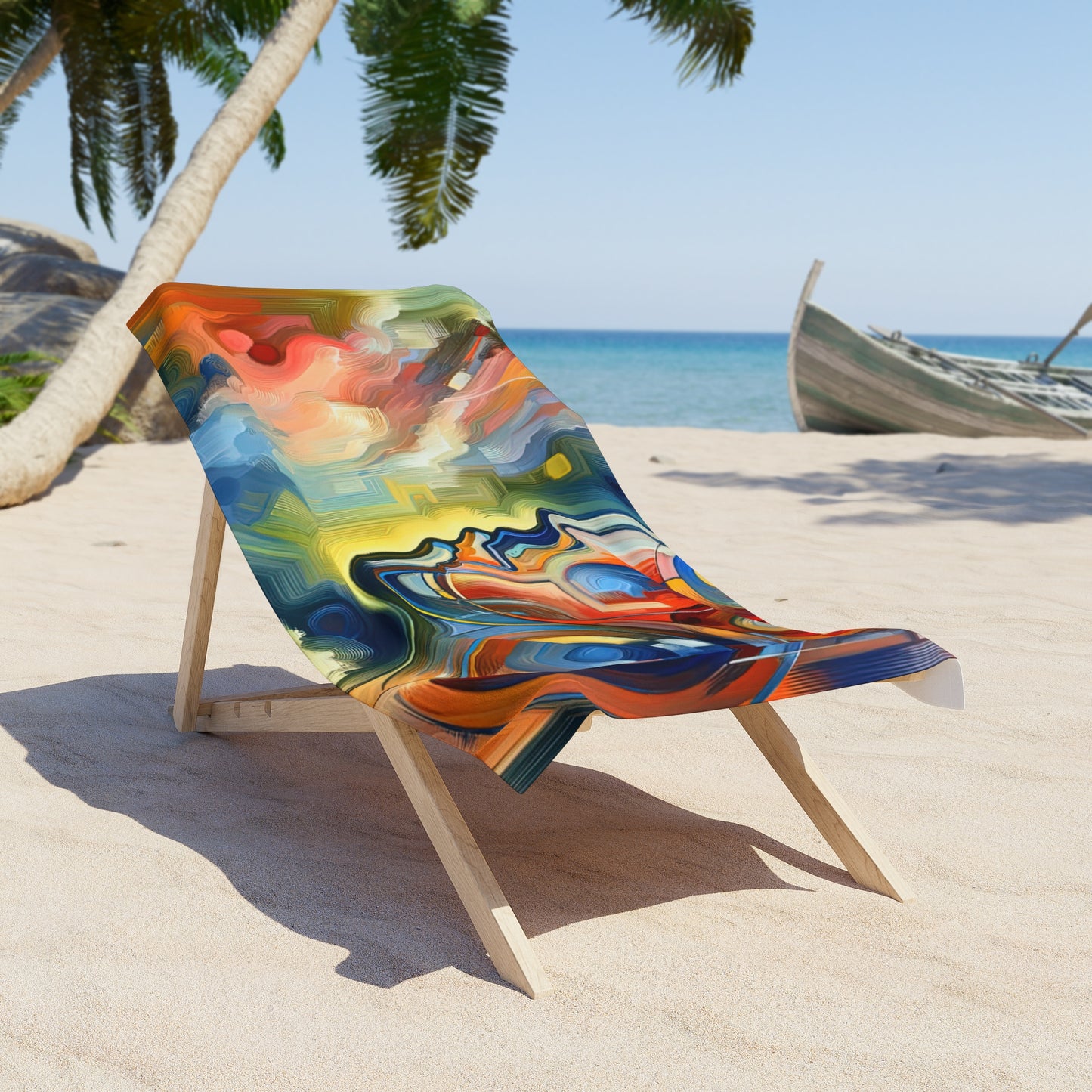 Emotional Perception Abstract Beach Towel