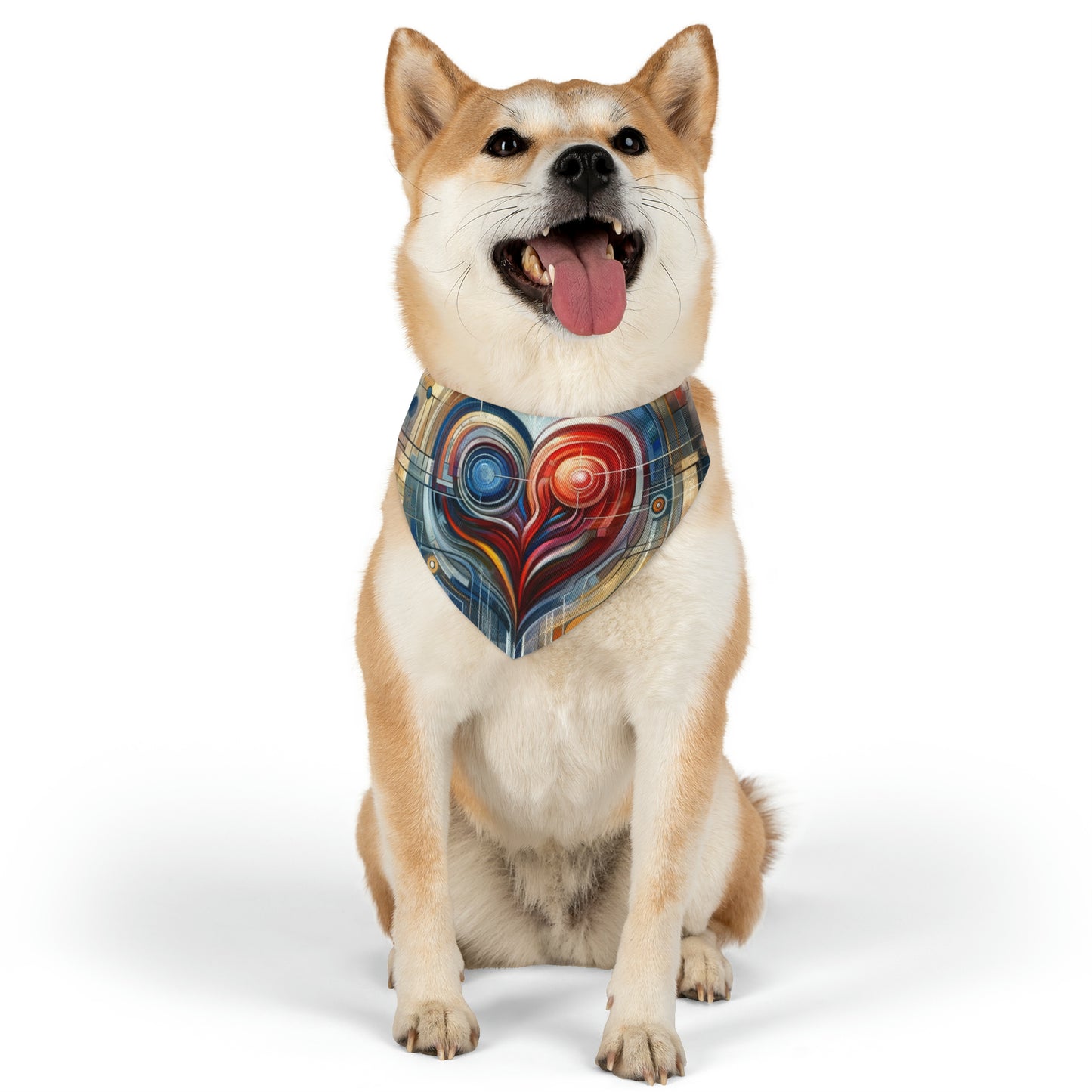 Techno Heart Harmony Pet Bandana Collar