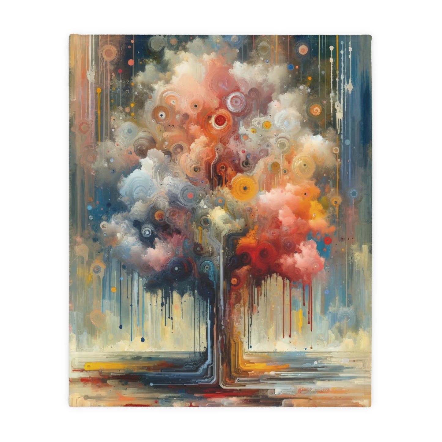 Abstract Beliefs Reflection Velveteen Microfiber Blanket (Two-sided print)