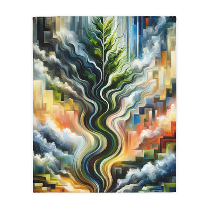 Eternal Digital Contrast Velveteen Microfiber Blanket (Two-sided print)