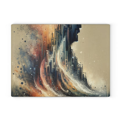 Enduring Echoes Resonance Glass Cutting Board