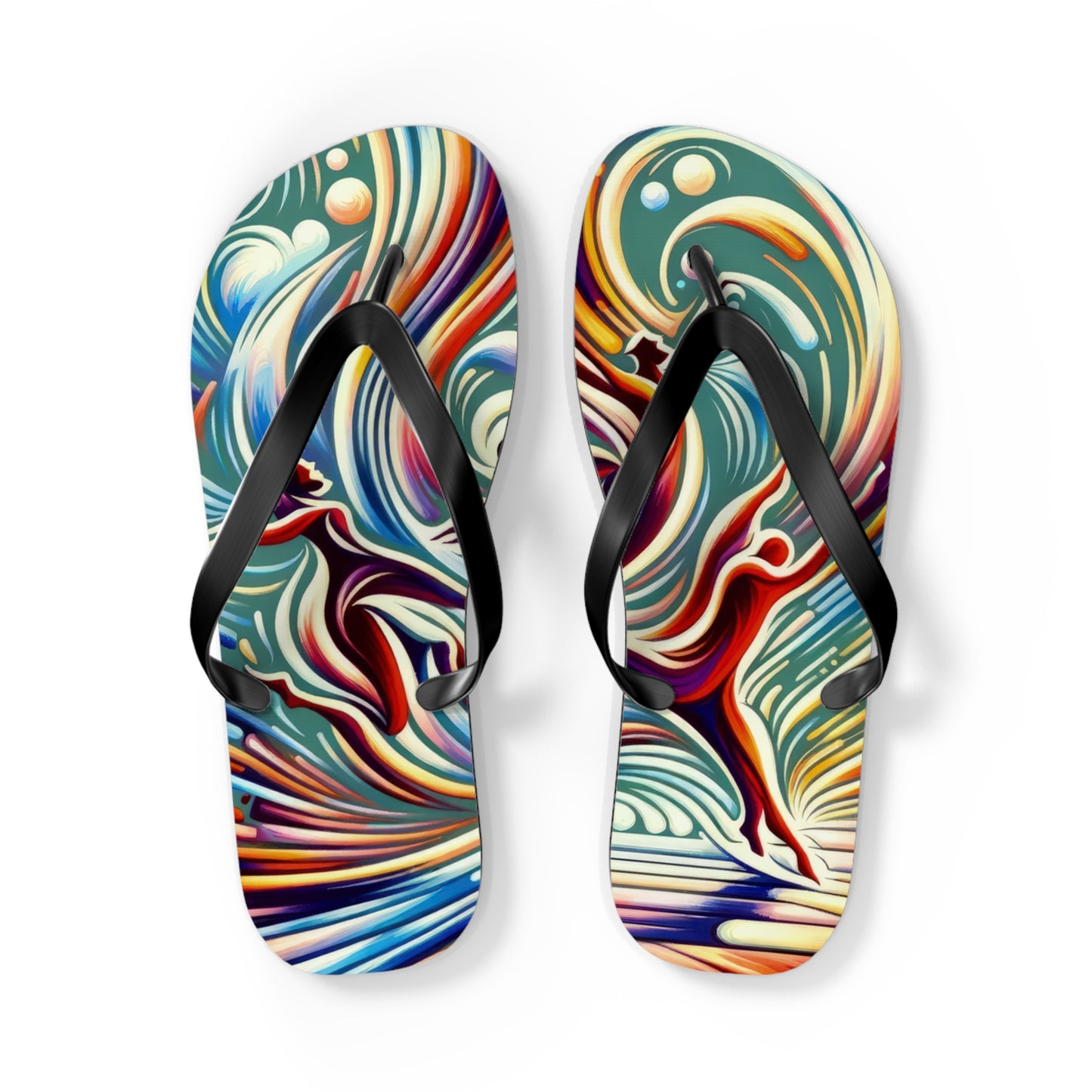 Choreographic Mindful Tachism Flip Flops