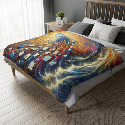Digital Tapestry Weaving Velveteen Microfiber Blanket (Two-sided print)