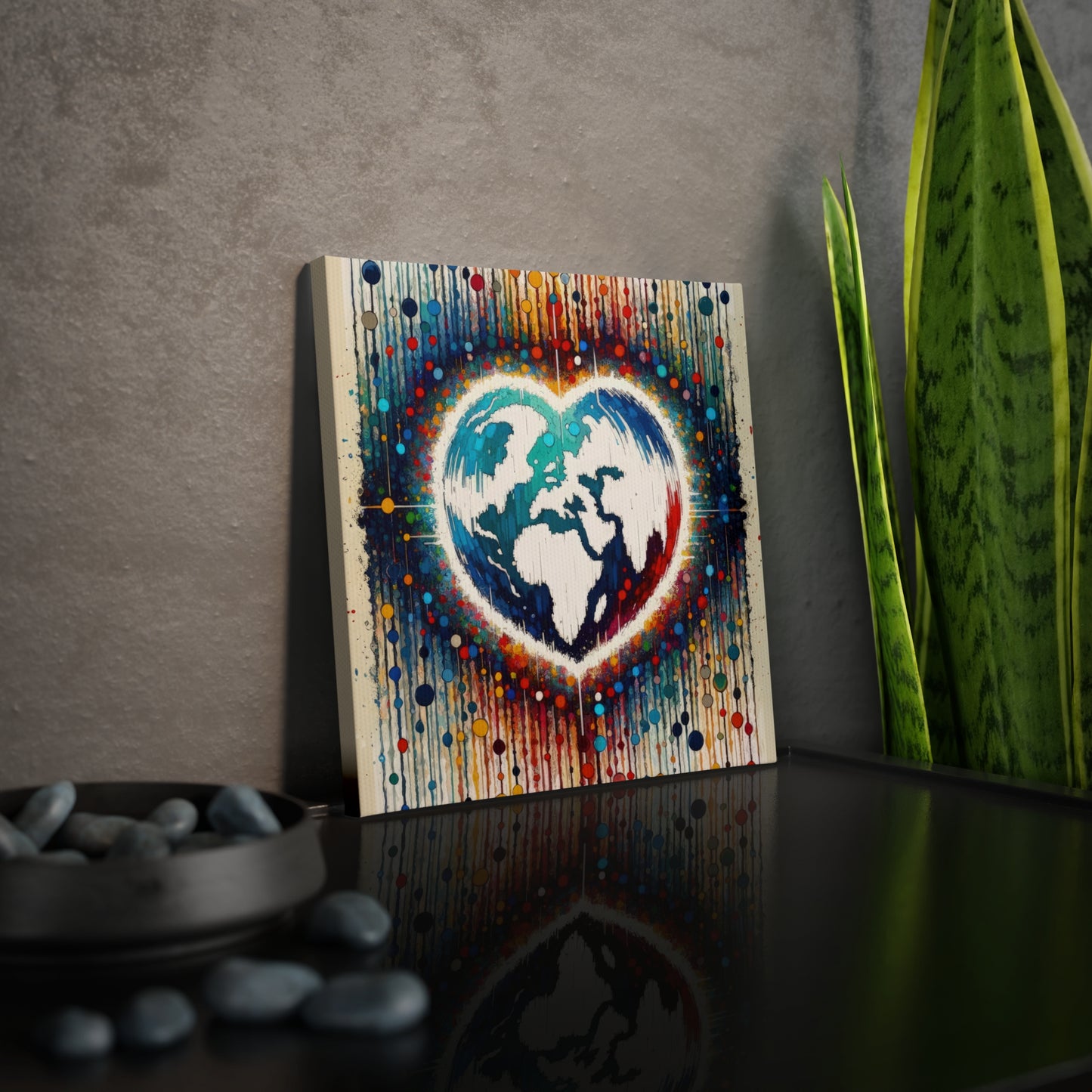Heartbeats Synchronizing Peace Canvas Photo Tile