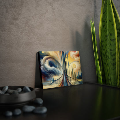 Conscious Bridge Tachism Canvas Photo Tile