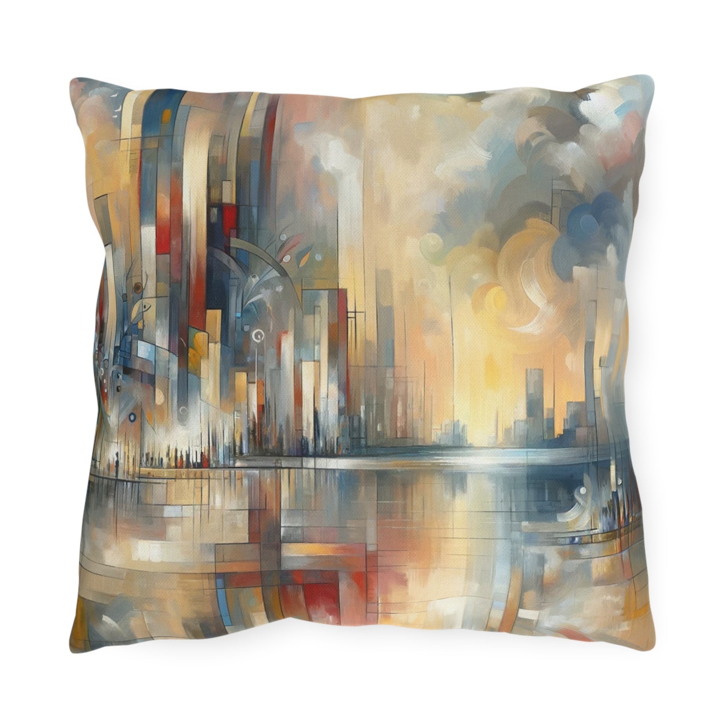 Abstract Buzzing Stillness Outdoor Pillows