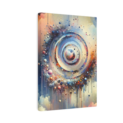 Conscious Rings Tachism Canvas Photo Tile